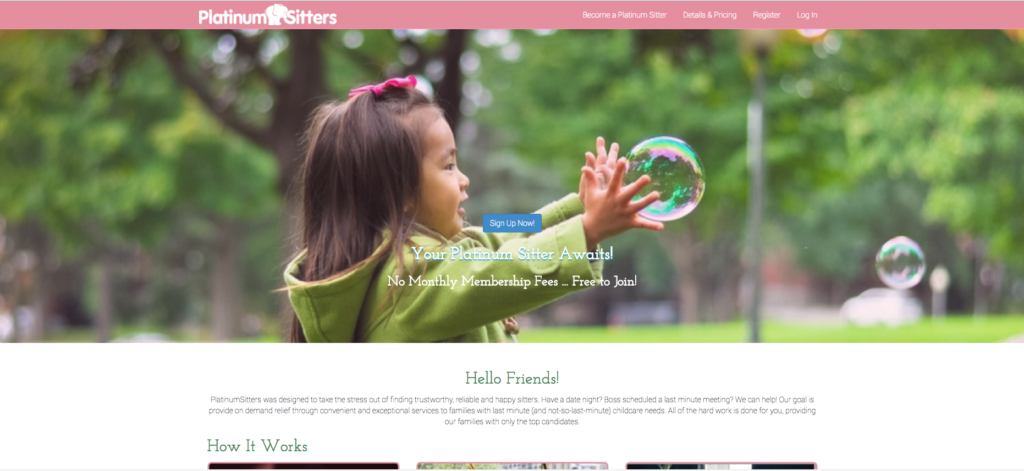Platinum Sitters Website