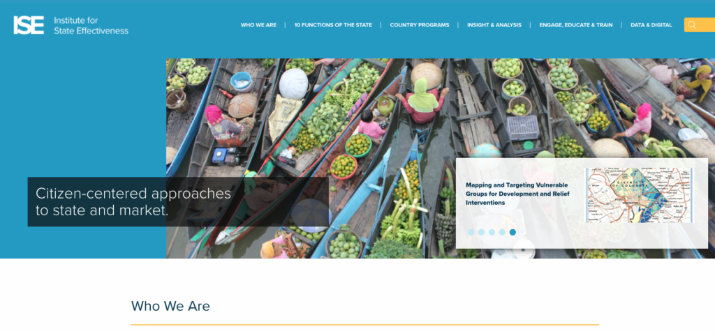 Institute for State Effectiveness website design