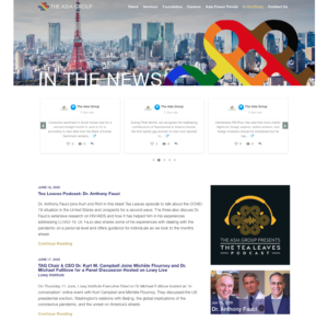 The Asia Group website page design