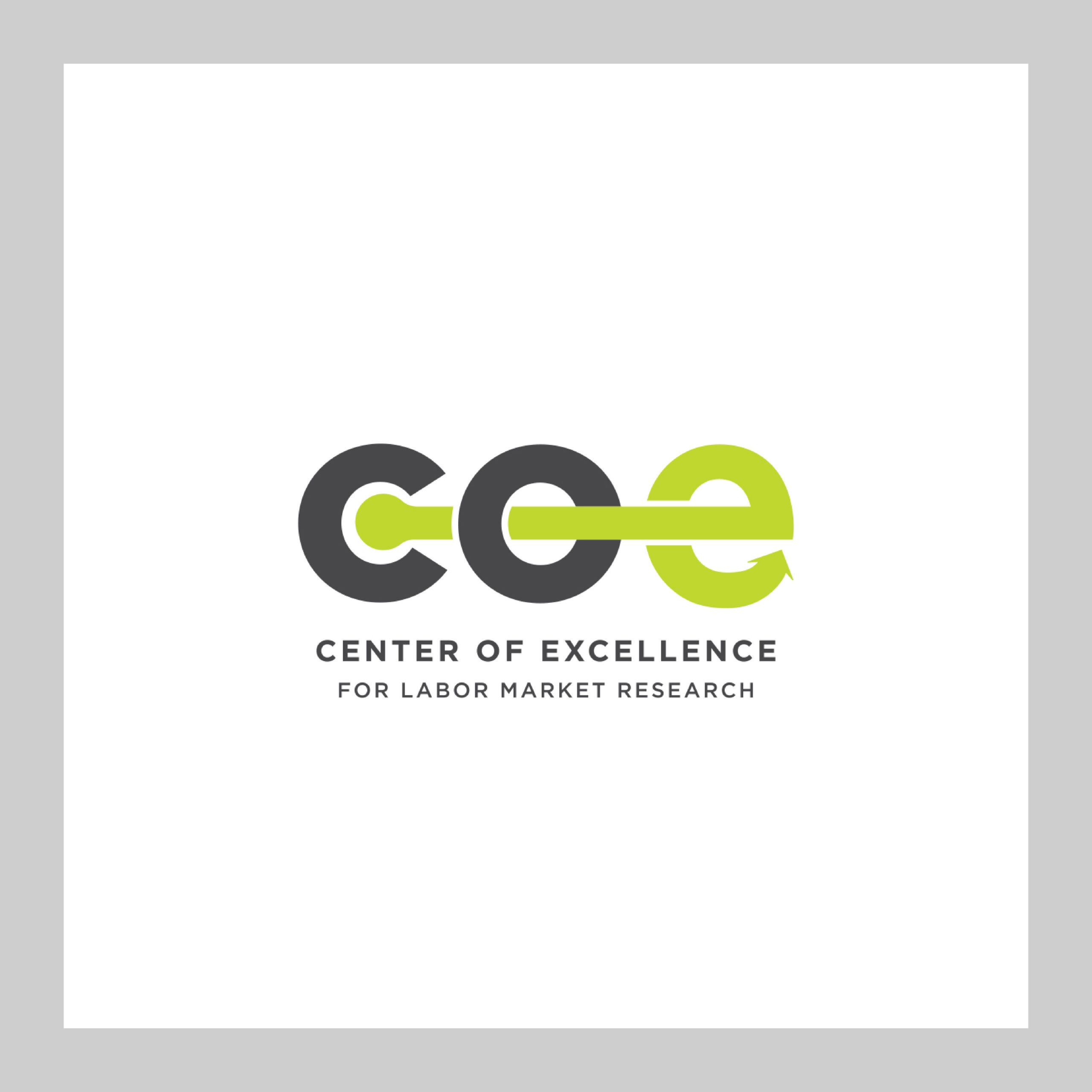 top shelf design portfolio work sample of print brand logo for the center of excellence