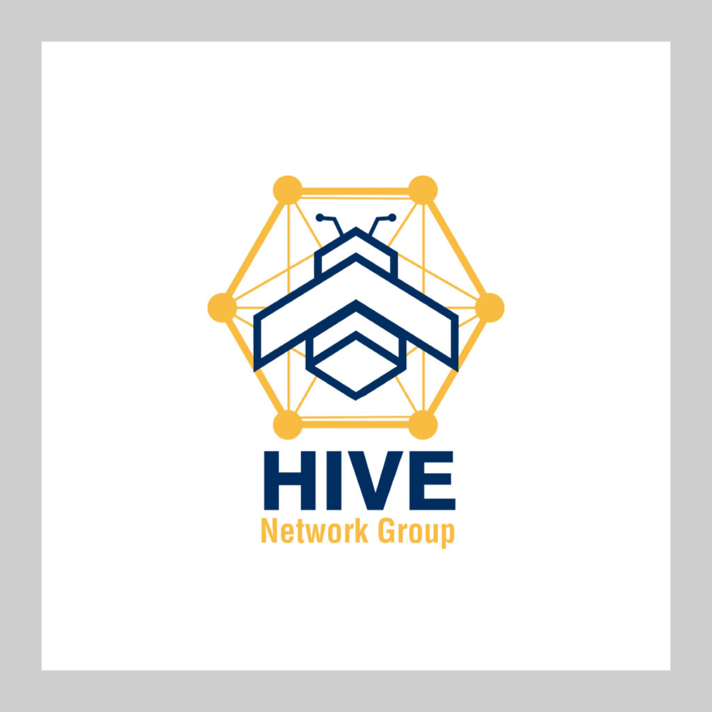 top shelf design work sample of brand logo design for hive network group