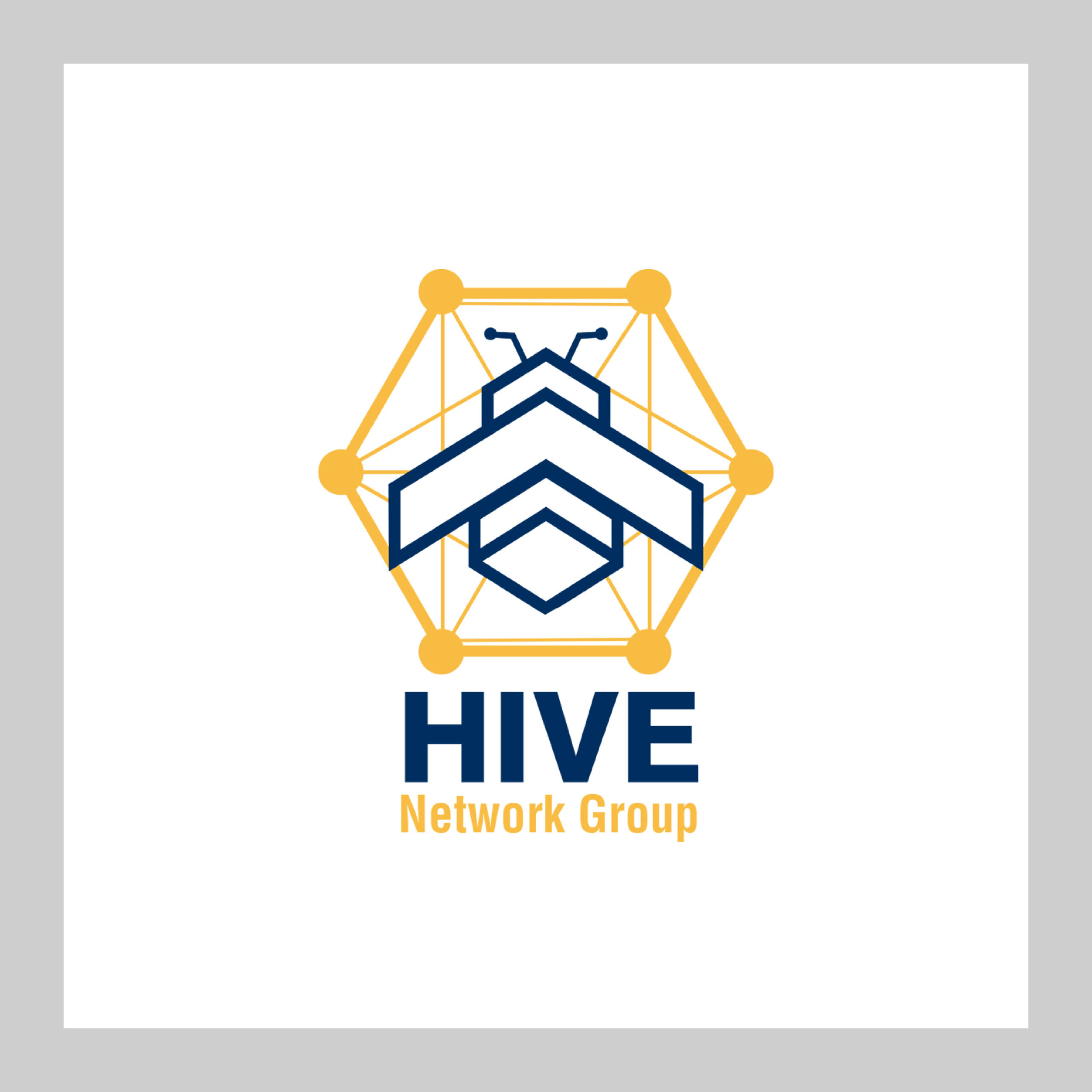 top shelf design work sample of brand logo design for hive network group