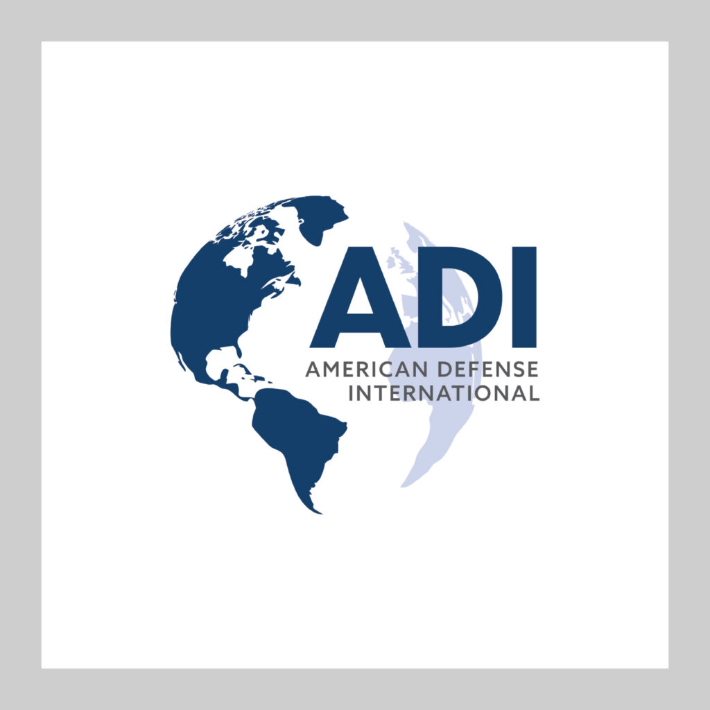top shelf design work sample of print brand logo design for american defense international
