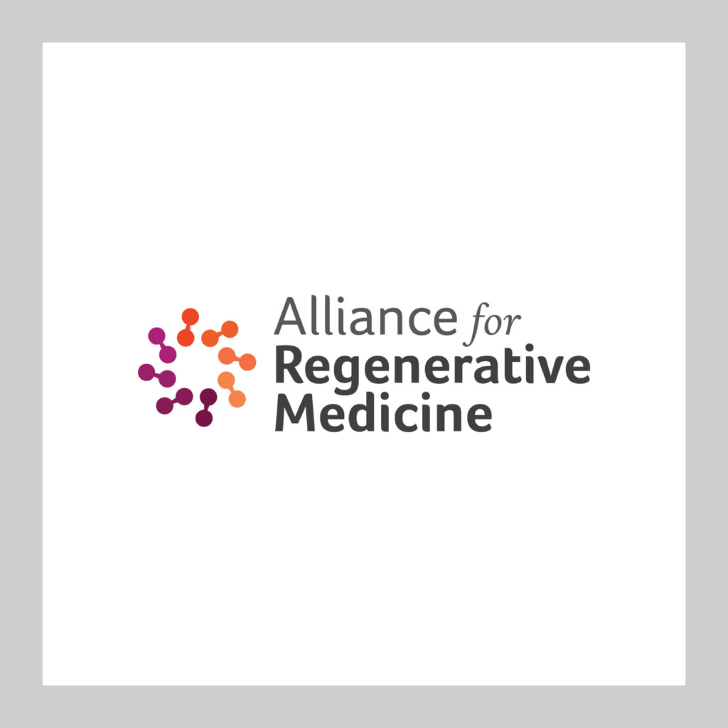 top shelf design work sample of print brand logo for alliance for regenerative medicine