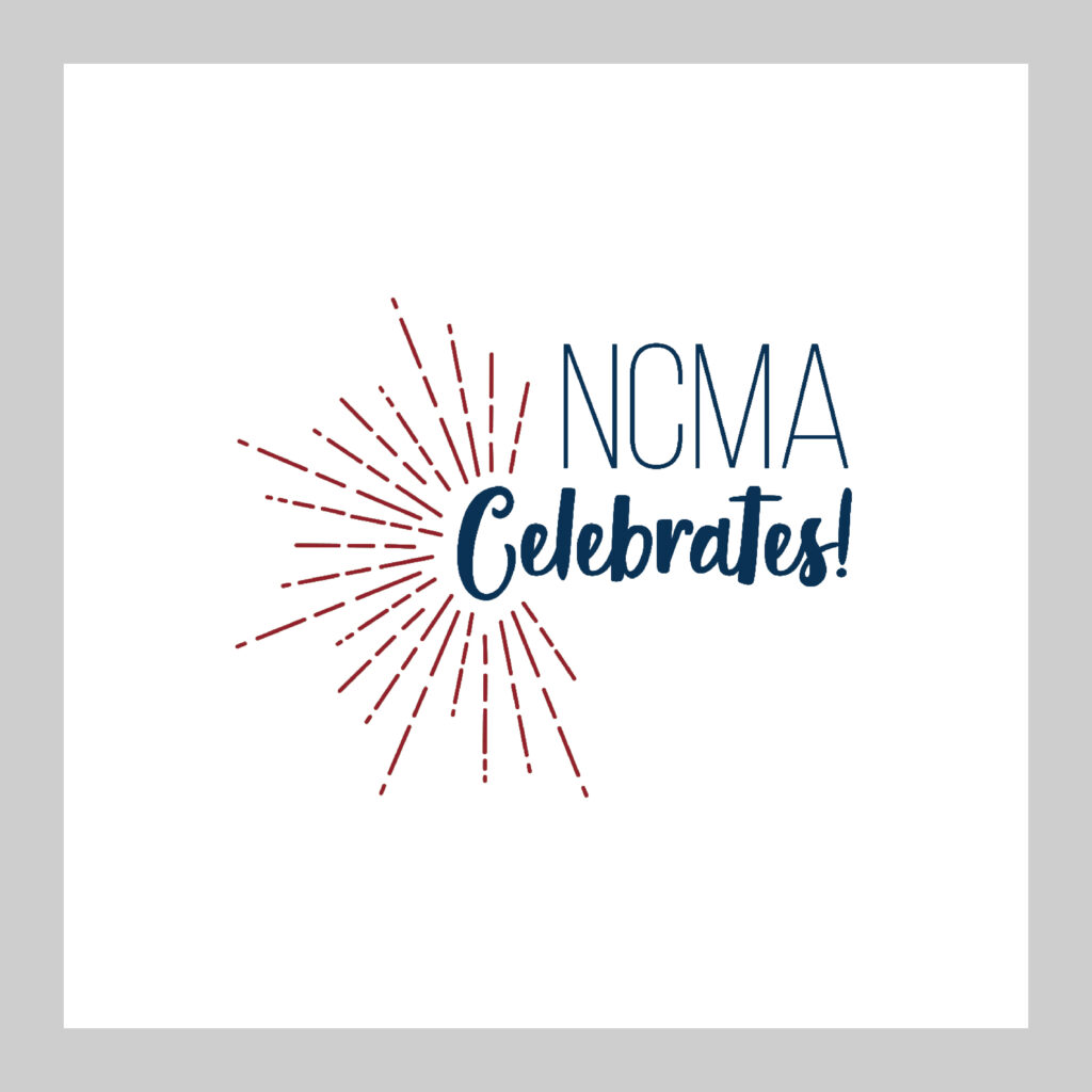 top shelf design work sample of print brand logo for the ncma