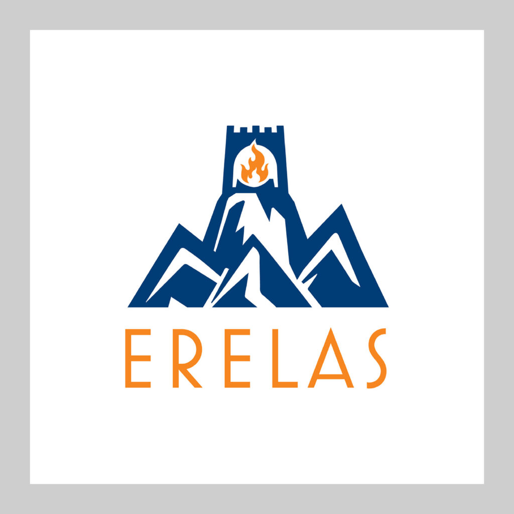 top shelf design portfolio work sample of print brand logo design for erelas