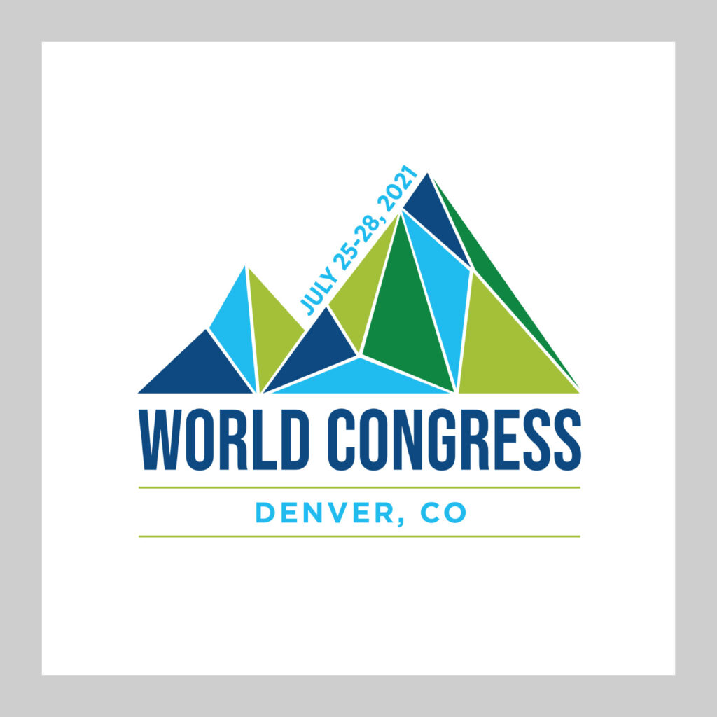 multicolored top shelf design portfolio work sample of brand logo design for the world congress