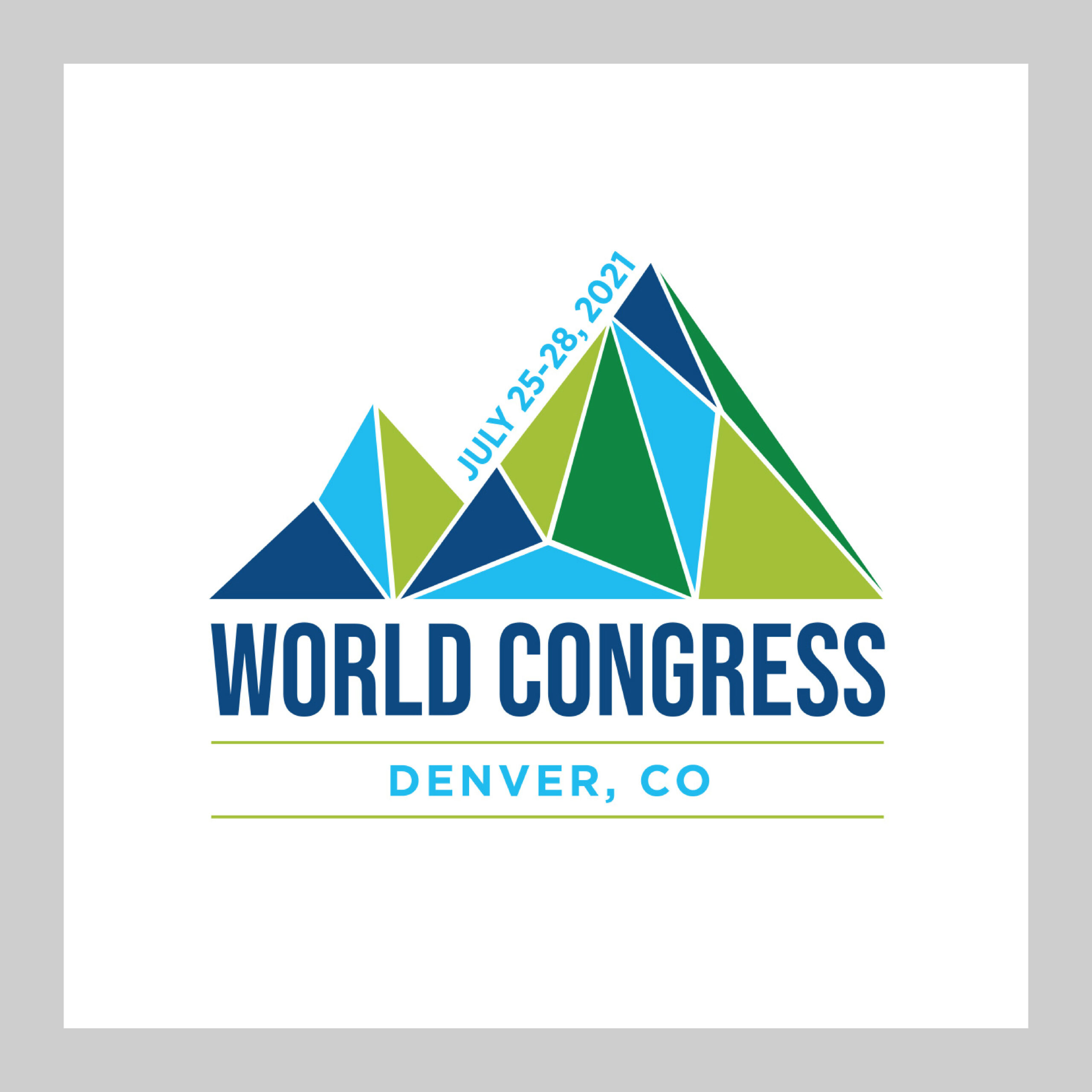 multicolored top shelf design portfolio work sample of brand logo design for the world congress