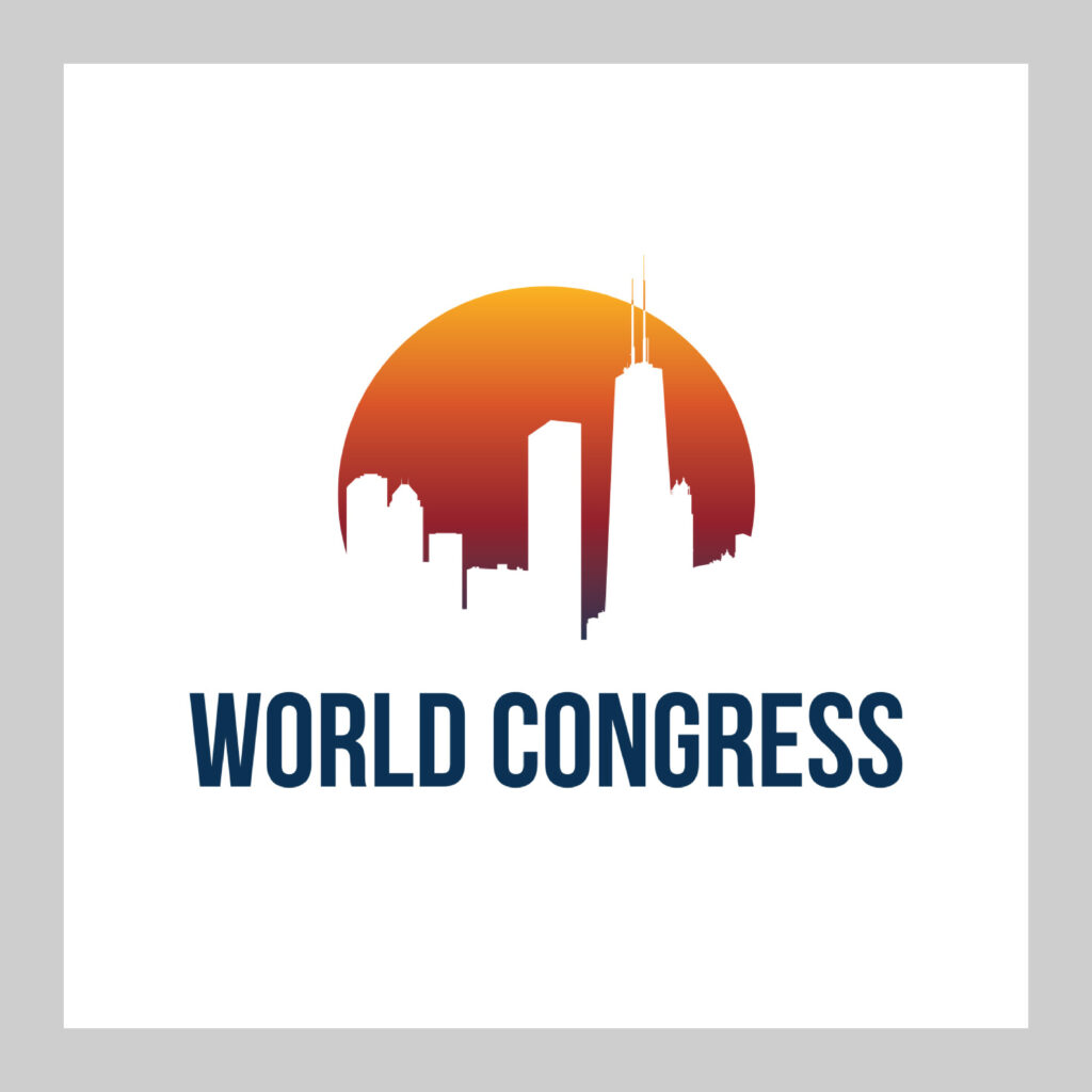 top shelf design portfolio work sample of brand logo design for the world congress in chicago
