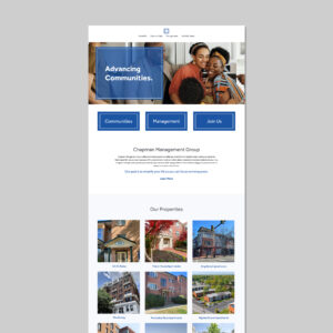 wordpress website development service work sample for chapman management