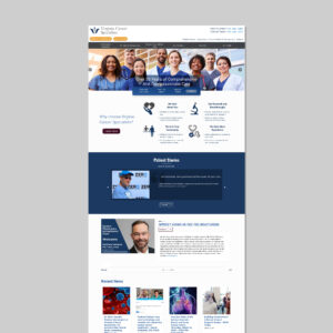 wordpress website development work sample for virginia cancer specialists