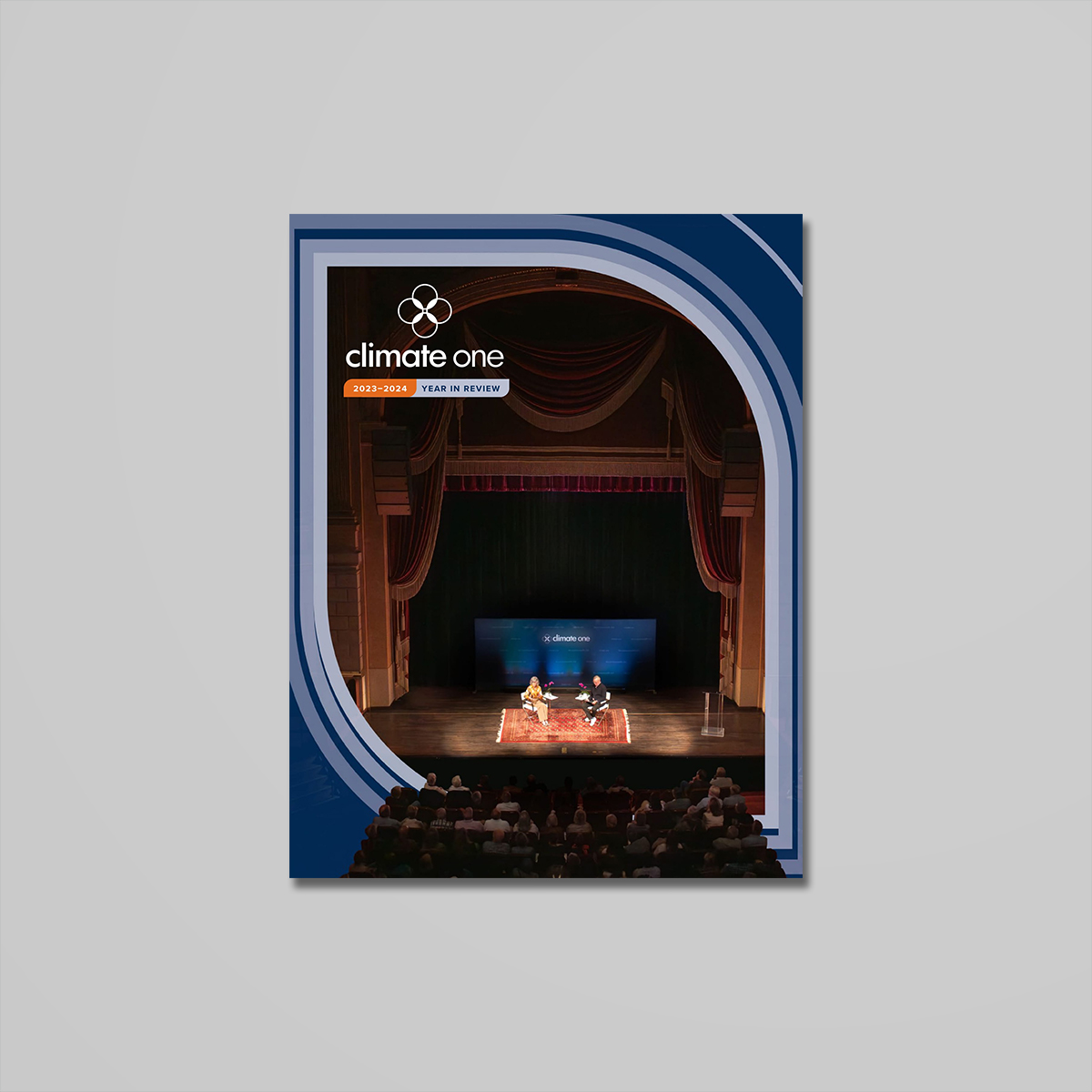 climate one annual report cover of top shelf design print graphics client work